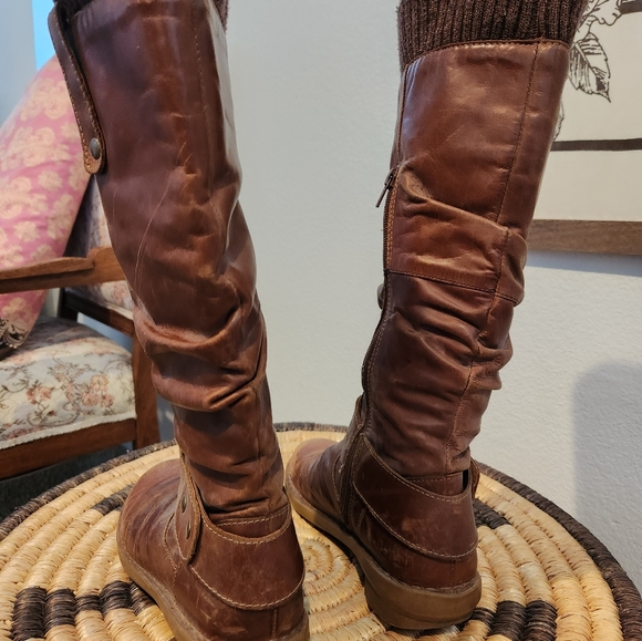 Aldo lovely taupe-brown boots 7 with knit band detail - Picture 5 of 11
